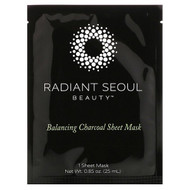 3 PACK OF Radiant Seoul, Balancing Charcoal Sheet Mask, 1 Sheet Mask, 0.85 oz (25 ml)