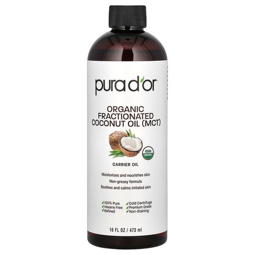 <img alt="Pura Dor, Organic Fractionated Coconut Oil  (MCT), 16 fl oz (473 ml)" title="Pura Dor, Organic Fractionated Coconut Oil  (MCT), 16 fl oz (473 ml),851615006990"
