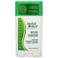 3 PACK OF 21st Century, Herbal Clear Naturally,  Natural Deodorant, Aloe Fresh, 2.65 oz (75 g)