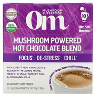 Om Mushrooms, Mushroom Powered Hot Chocolate Blend, 10 Packets, 0.28 oz (8 g) Each