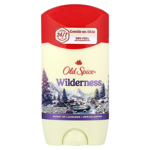<img alt="Old Spice, Antiperspirant & Deodorant, Wilderness with Lavender + Spring Water, 2.6 oz (73 g)" title="Old Spice, Antiperspirant & Deodorant, Wilderness with Lavender + Spring Water, 2.6 oz (73 g),012044029992"