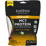 Nutiva, Organic MCT Protein, Plant-Based Shake Mix, Vanilla,  13.76 oz (390 g)