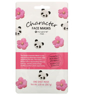 3 PACK OF Nu-Pore, Character Face Mask, Panda, Hibiscus, 1 Sheet, 1.05 oz (29.7 g)