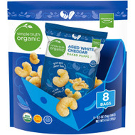 Simple Truth Organic Baked Puffs Multi Pack Aged White Cheddar -- 4 oz