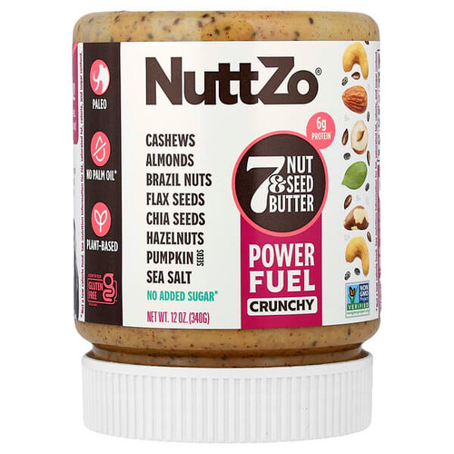 <img alt="Nuttzo, Power Fuel, 7 Nut & Seed Butter, Crunchy, 12 oz (340 g)" title="Nuttzo, Power Fuel, 7 Nut & Seed Butter, Crunchy, 12 oz (340 g),894697002306"