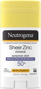 Neutrogena Sheer Zinc Mineral Sunscreen Stick SPF 50 plus -- 1.5 oz