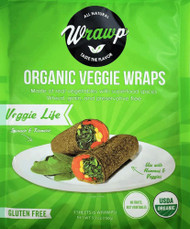 3 PACK OF WrawP Organic Veggie Wraps - Veggie Life Spinach & Turmeric -- 3 Wraps
