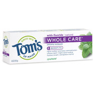 3 PACK OF Toms of Maine Whole Care Anticavity Toothpaste Spearmint -- 4 oz