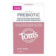 3 PACK OF Toms of Maine Prebiotic Moisturizing Bar Soap Soft Rose -- 5 oz