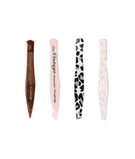3 PACK OF The Vintage Cosmetic Company 4 Piece Mini Tweezer Set Leopard Print -- 1 Set