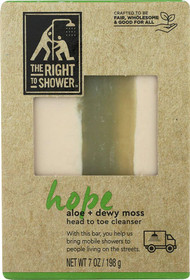3 PACK OF The Right To Shower Hope Bar Soap Aloe Dewy Moss -- 7 oz