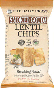 3 PACK OF The Daily Crave Lentil Chips Smoked Gouda -- 4.25 oz