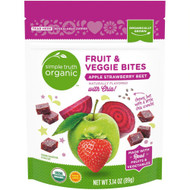 3 PACK OF Simple Truth Organic Fruit & Veggie Bites Apple Strawberry Beet with Chia -- 3.14 oz