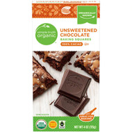 3 PACK OF Simple Truth Organic Chocolate Baking Squares Unsweetened Chocolate -- 4 oz