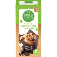 3 PACK OF Simple Truth Culinary Parchment Tulip Cups -- 12 Cups