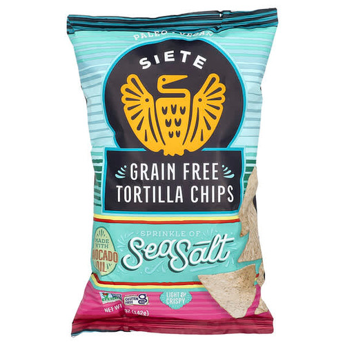 <img alt="Siete, Grain Free Tortilla Chips, Sea Salt,  5 oz (142 g)" title="Siete, Grain Free Tortilla Chips, Sea Salt,  5 oz (142 g),851769007003"