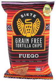 3 PACK OF Siete Grain Free Tortilla Chips Fuego -- 4 oz