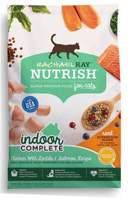 3 PACK OF Rachael Ray Nutrish Indoor Complete Super Premium Food For Cats Chicken with Lentils & Salmon Recipe -- 3 lb