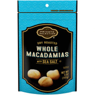 3 PACK OF Private Selection Whole Macadamias with Sea Salt -- 5 oz