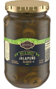 3 PACK OF Private Selection Jalapeno Slices Hot & Sweet -- 12 fl oz