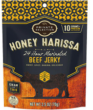 3 PACK OF Private Selection Beef Jerky Honey Harissa -- 2.5 oz