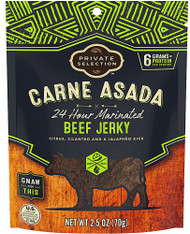 3 PACK OF Private Selection Beef Jerky Carne Asada -- 2.5 oz