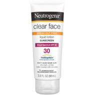 3 PACK OF Neutrogena Clear Face Liquid Lotion SPF 30 Sunscreen -- 3 oz