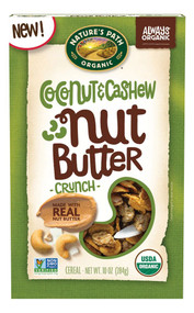 3 PACK OF Natures Path Organic Cereal Nut Butter Coconut & Cashew Crunch -- 10 oz