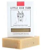 3 PACK OF Little Seed Farm Geranium Rose Cleansing Body & Facial Bar -- 4.75 oz
