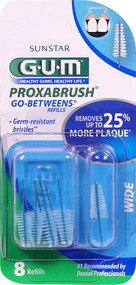 3 PACK OF GUM Proxabrush Go-Betweens Refills, Wide -- 8 Refills