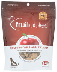 3 PACK OF Fruitables Baked Dog Treats Crispy Bacon & Apple -- 7 oz
