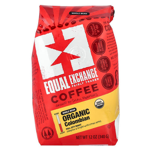 <img alt="Equal Exchange, Organic Coffee, Colombian, Whole Bean, Full City Roast, 12 oz (340 g)" title="Equal Exchange, Organic Coffee, Colombian, Whole Bean, Full City Roast, 12 oz (340 g),745998411024"