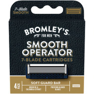 3 PACK OF BromleysBromleys For Men Smooth Operate 7-Blade Cartridges 4 Count