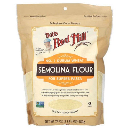 <img alt="Bobs Red Mill, Semolina Flour, 24 oz (680 g)" title="Bobs Red Mill, Semolina Flour, 24 oz (680 g),039978113184"
