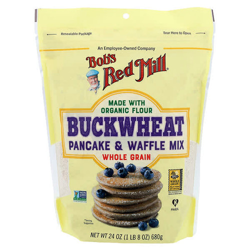 <img alt="Bobs Red Mill, Buckwheat Pancake & Waffle Mix, Whole Grain, 24 oz (680 g)" title="Bobs Red Mill, Buckwheat Pancake & Waffle Mix, Whole Grain, 24 oz (680 g),039978018816"