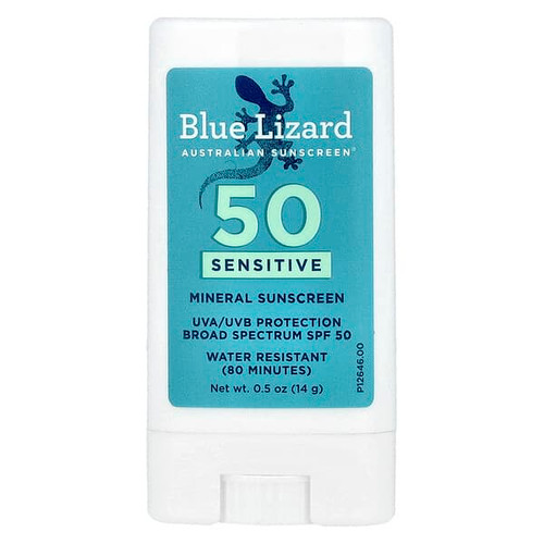 <img alt="Blue Lizard Australian Sunscreen, Sensitive Mineral Sunscreen Stick, SPF 50, 0.5 oz (14 g)" title="Blue Lizard Australian Sunscreen, Sensitive Mineral Sunscreen Stick, SPF 50, 0.5 oz (14 g),303162013056"