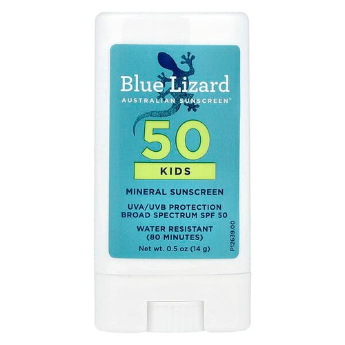 <img alt="Blue Lizard Australian Sunscreen, Kids Mineral Sunscreen Stick, SPF 50, 0.5 oz (14 g)" title="Blue Lizard Australian Sunscreen, Kids Mineral Sunscreen Stick, SPF 50, 0.5 oz (14 g),303162012059"