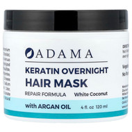 <img alt="Zion Health, Adama, Keratin Overnight Hair Mask, White Coconut, 4 fl oz (120 ml)" title="Zion Health, Adama, Keratin Overnight Hair Mask, White Coconut, 4 fl oz (120 ml),093141102610"