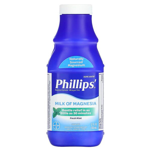 <img alt="Phillips, Milk of Magnesia, Fresh Mint, 12 fl oz (355 ml)" title="Phillips, Milk of Magnesia, Fresh Mint, 12 fl oz (355 ml),312843363052"
