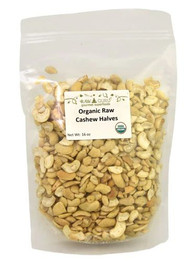 Windy City Organics Raw Guru Organic Raw Cashew Halves -- 16 oz