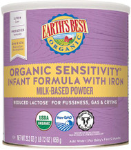 Earths Best Organic Sensitivity Infant Formula with Iron -- 23.2 oz
