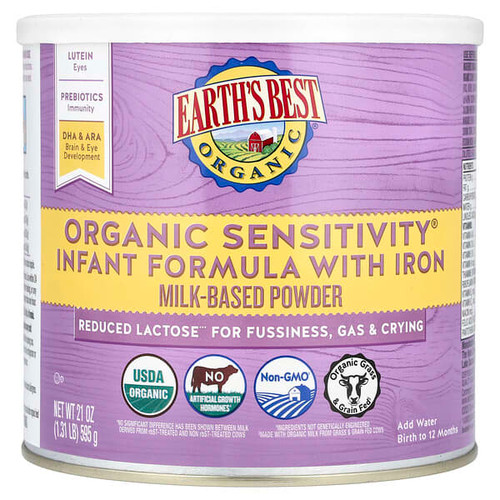 <img alt="Earths Best, Organic Sensitivity Infant Formula with Iron, 21 oz (595 g)" title="Earths Best, Organic Sensitivity Infant Formula with Iron, 21 oz (595 g),023923100602"
