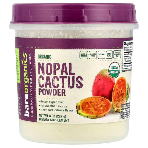 <img alt="BareOrganics, Organic Nopal Cactus Powder, 8 oz (227 g)" title="BareOrganics, Organic Nopal Cactus Powder, 8 oz (227 g),818423029948"