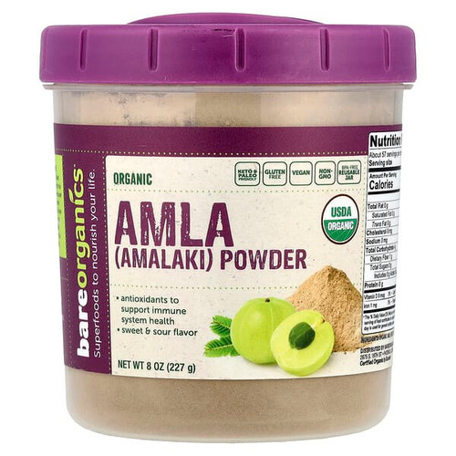 <img alt="BareOrganics, Organic Amla Powder, 8 oz (227 g)" title="BareOrganics, Organic Amla Powder, 8 oz (227 g),818423028569"
