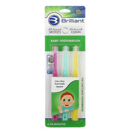 <img alt="Baby Buddy, Brilliant, Baby Toothbrush, 4-24 Months, Pink, Mint, Yellow , 3 Toothbrushes" title="Baby Buddy, Brilliant, Baby Toothbrush, 4-24 Months, Pink, Mint, Yellow , 3 Toothbrushes,047414935702"