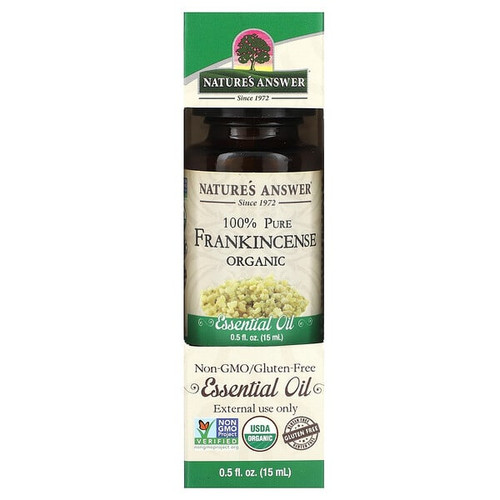 <img alt="Natures Answer, 100% Pure Organic Essential Oil, Frankincense, 0.5 fl oz (15 ml)" title="Natures Answer, 100% Pure Organic Essential Oil, Frankincense, 0.5 fl oz (15 ml),083000266225"