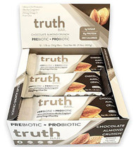 Truth Bar Prebiotic + Probiotic Nutrition Snack Bars Chocolate Almond Crunch -- 12 Bars