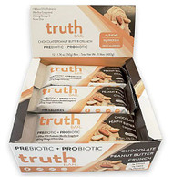 Truth Bar Prebiotic + Probiotic Nutrition Snack Bars Chocolate Peanut Butter Crunch -- 12 Bars
