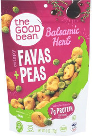 3 PACK of The Good Bean Crispy Favas + Peas 6 oz Balsamic Herb -- 6 oz