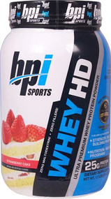 BPI Sports Whey HD Strawberry Cake -- 1.7 lbs